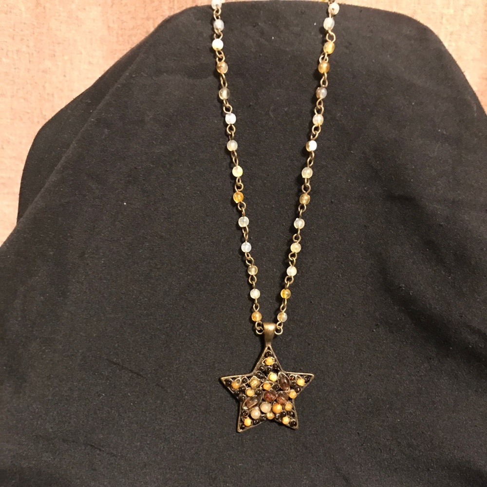 Beaded star necklace